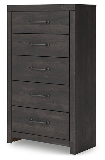 Hollivern Twin Panel Bed, Dresser, Mirror, Chest and Nightstand