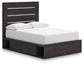Hollivern Full Panel Storage Bed, Dresser, Mirror and Nightstand