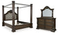Maylee King Canopy Bed, Dresser and Mirror