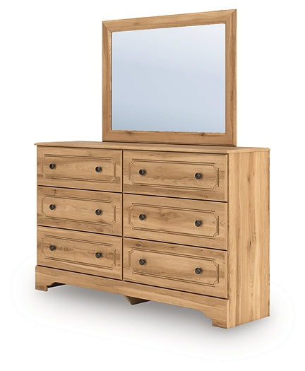 Aleaport Full Panel Bed with Mirrored Dresser