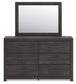 Hollivern Twin Panel Storage Bed, Dresser, Mirror and Nightstand