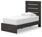 Hollivern Twin Panel Storage Bed, Dresser, Mirror and Nightstand