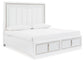 Chalanna King Upholstered Storage Bed, Dresser, Mirror, Chest and Nightstand