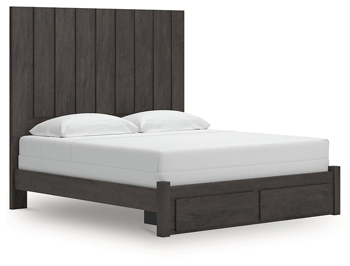Fraluna King Panel Storage Bed, Dresser and Mirror