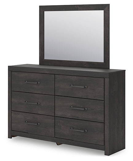 Hollivern Full Panel Bed, Dresser, Mirror and Nightstand
