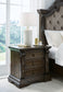 Maylee King Upholstered Bed, Dresser, Mirror, Chest and Nightstand