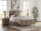 Rusticott Queen Panel Bed with Mirrored Dresser