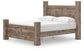 Rusticott California King Poster Bed with Mirrored Dresser