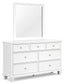 Fortman California King Panel Storage Bed, Dresser and Mirror