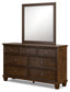 Danabrin King Panel Storage Bed, Dresser, Mirror and Nightstand