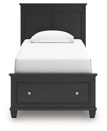 Lanolee Twin Panel Storage Bed, Dresser and Mirror
