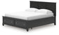 Lanolee California King Panel Storage Bed, Dresser, Mirror and Nightstand
