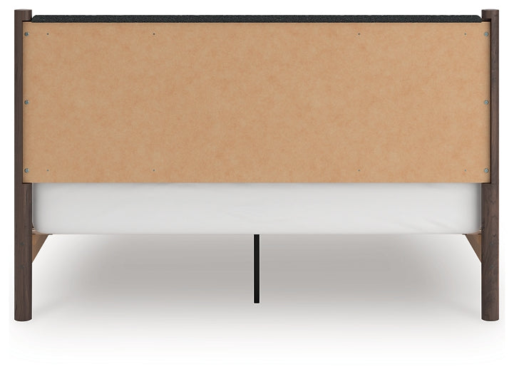 Pamytta King Upholstered Panel Platform Bed, Dresser, Mirror, Chest and Nightstand