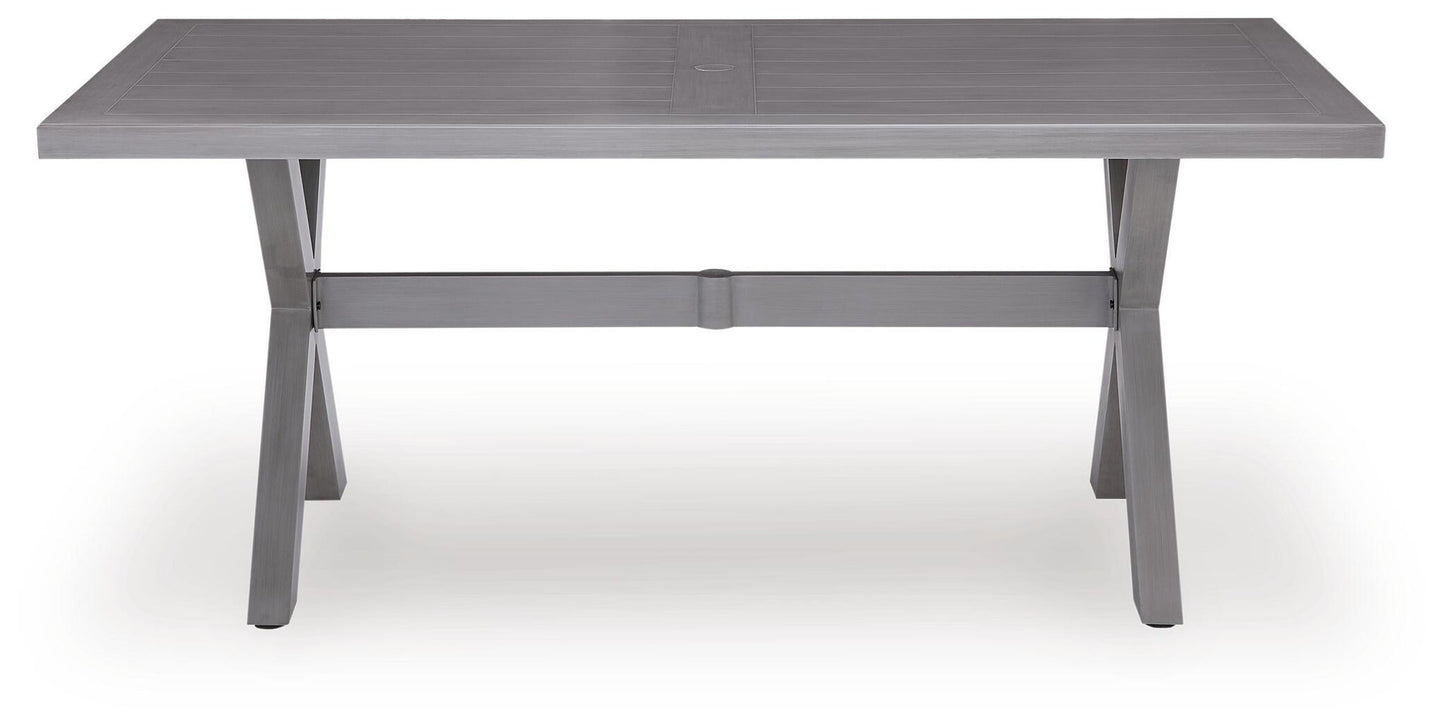 Half Moon Beach RECT Dining Table w/UMB OPT