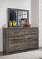Drystan Full Panel Headboard Bed with Mirrored Dresser
