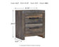 Drystan Full Bookcase Bed with 2 Storage Drawers with Mirrored Dresser, Chest and Nightstand