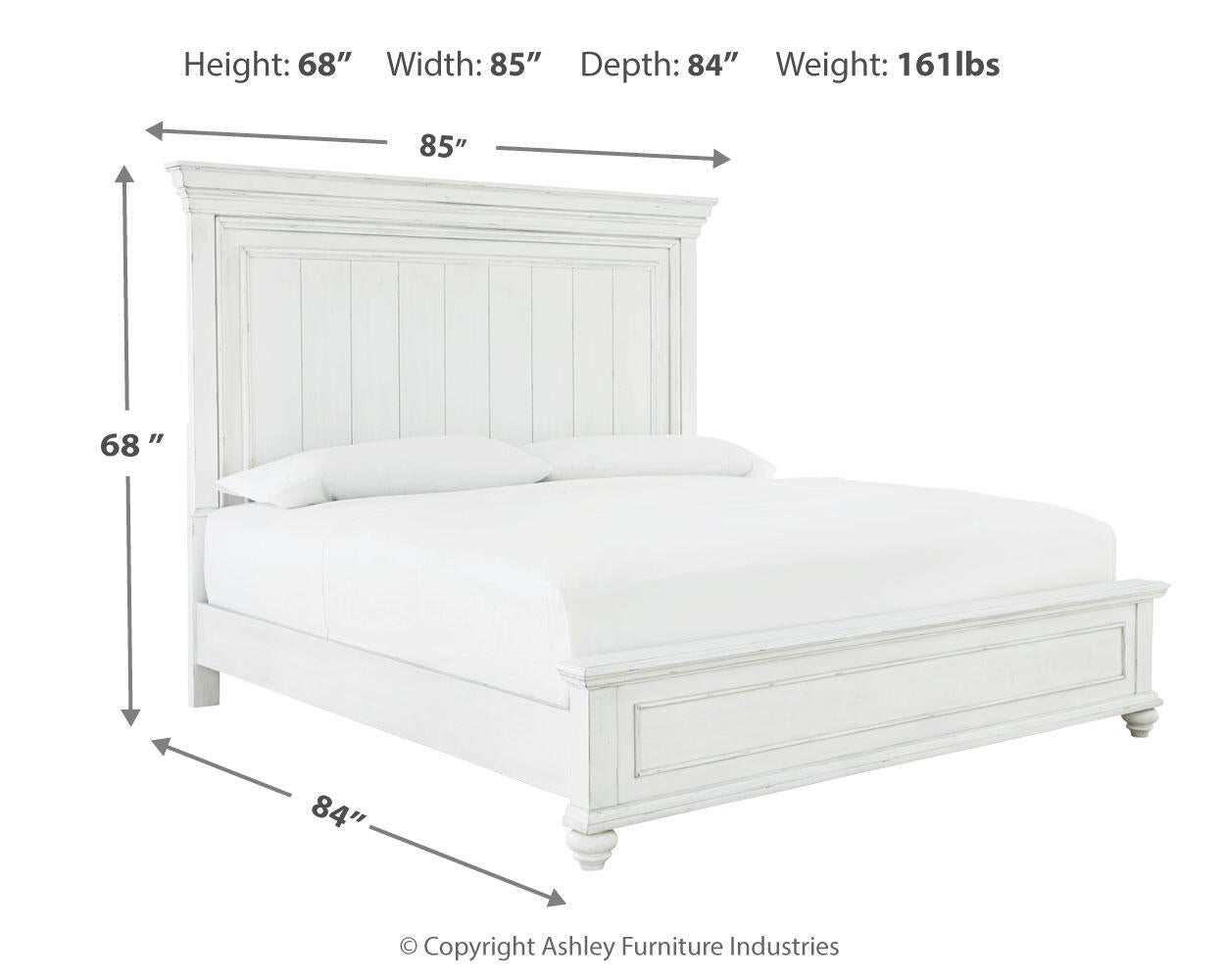 Kanwyn Queen Panel Bed, Dresser and Mirror