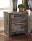 Derekson King Panel Headboard Bed with Mirrored Dresser, Chest and Nightstand