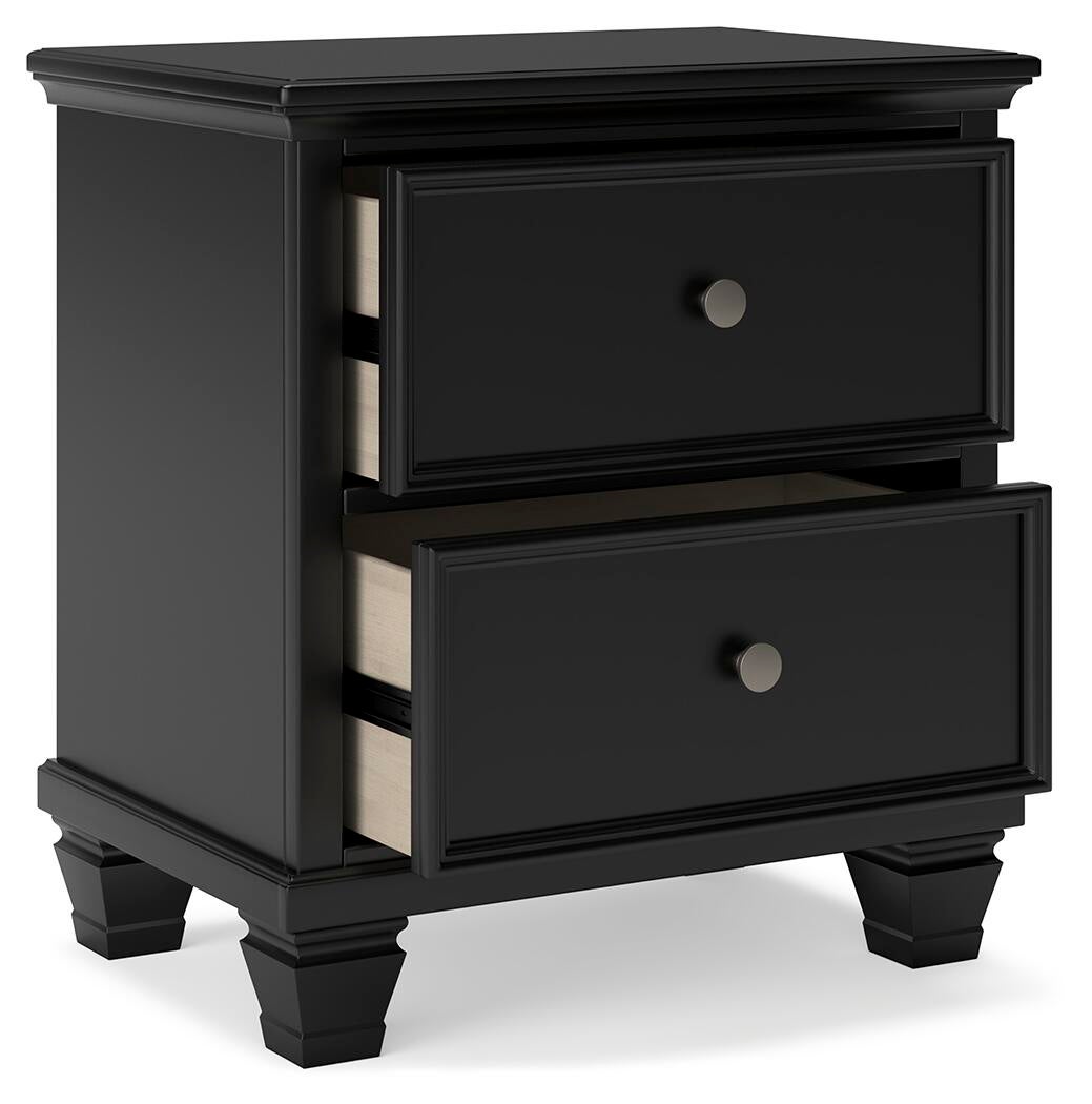 Lanolee Full Panel Bed with Mirrored Dresser, Chest and Nightstand