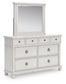 Chadworth King Poster Bed, Dresser and Mirror