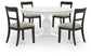 Greddinton Dining Table and 4 Chairs
