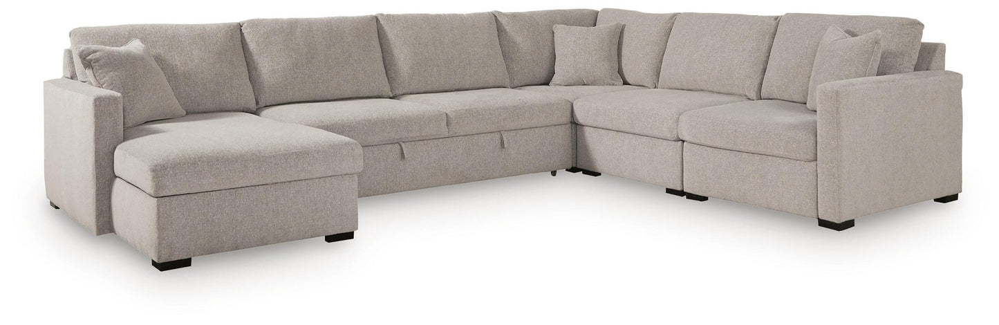 ModMax Luxe 5-Piece Sectional with Chaise and Pop Up Sleeper