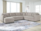 ModMax Luxe 5-Piece Sectional with Chaise and Pop Up Sleeper