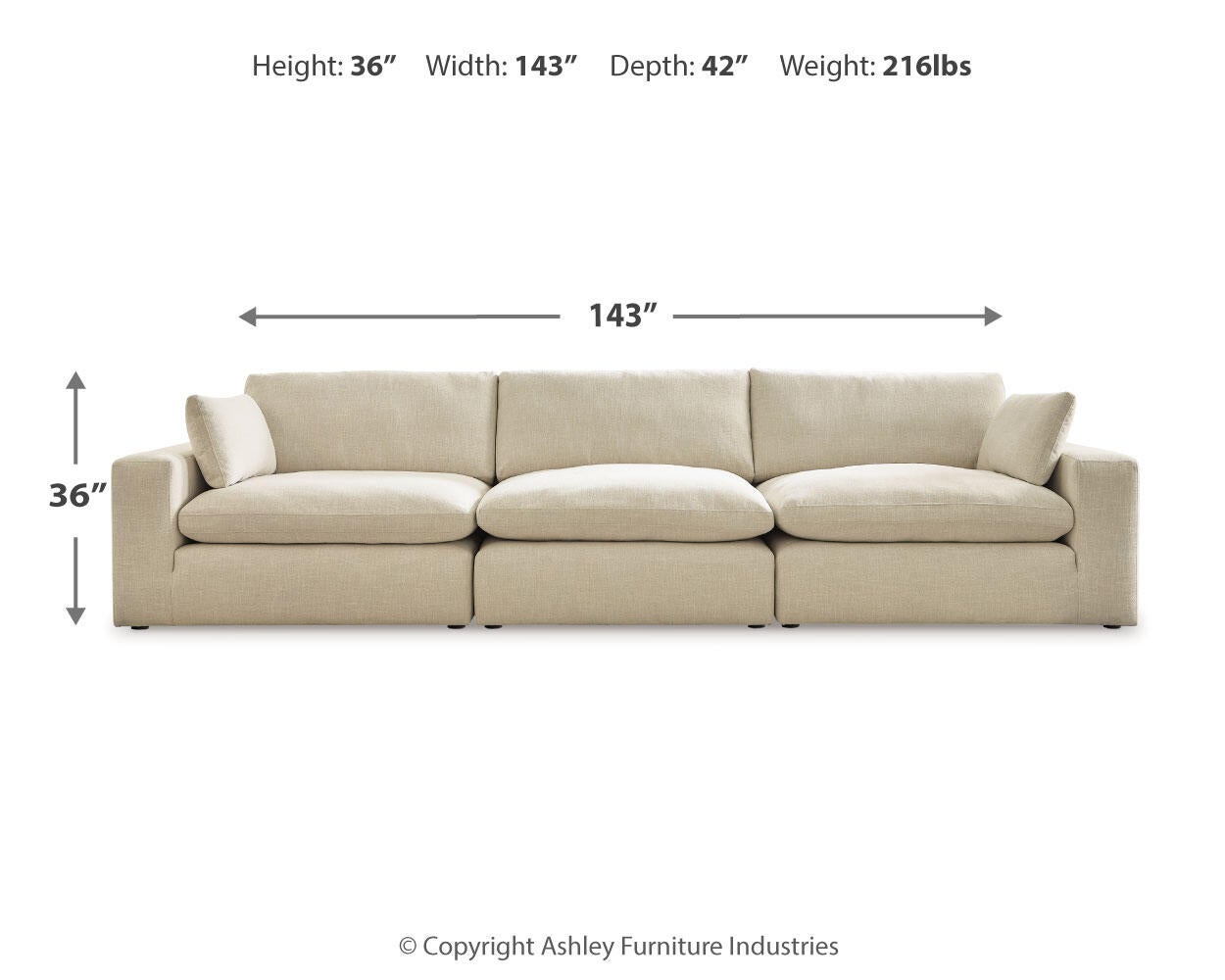 Elyza 3-Piece Sectional Sofa