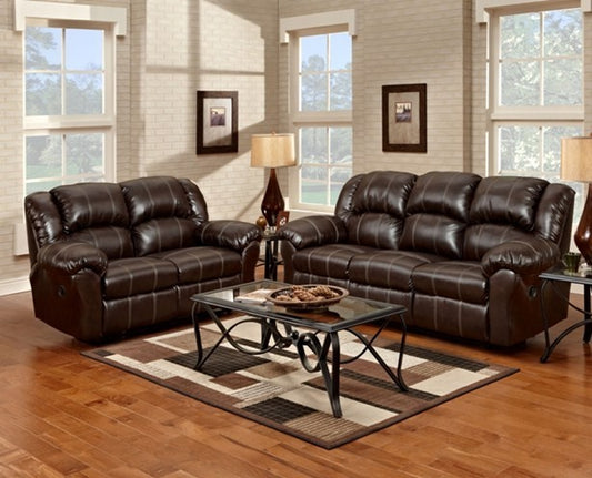 Brandon Brown Reclining Sofa & Loveseat