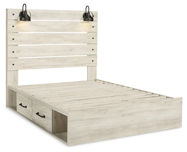 Cambeck  Panel Bed With 4 Storage Drawers