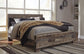 Derekson King Panel Bed with Mirrored Dresser