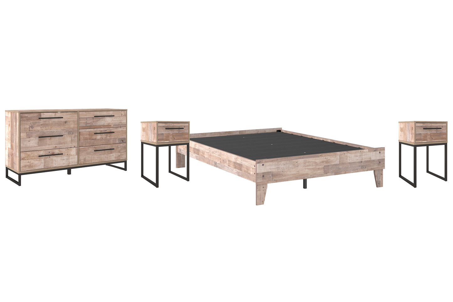 Neilsville Full Platform Bed with Dresser and 2 Nightstands