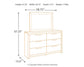 Derekson King Panel Bed with Mirrored Dresser and Nightstand