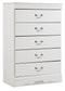 Anarasia Queen Sleigh Headboard with Mirrored Dresser, Chest and Nightstand
