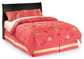 Huey Vineyard Full Sleigh Headboard with Mirrored Dresser and 2 Nightstands