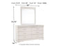 Anarasia Twin Sleigh Bed with Mirrored Dresser