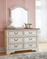 Realyn Full Panel Bed with Mirrored Dresser and Chest