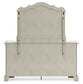 Arlendyne King Upholstered Bed with Mirrored Dresser