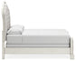 Arlendyne Queen Upholstered Bed with Mirrored Dresser