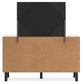 Vessalli King Panel Bed with Mirrored Dresser